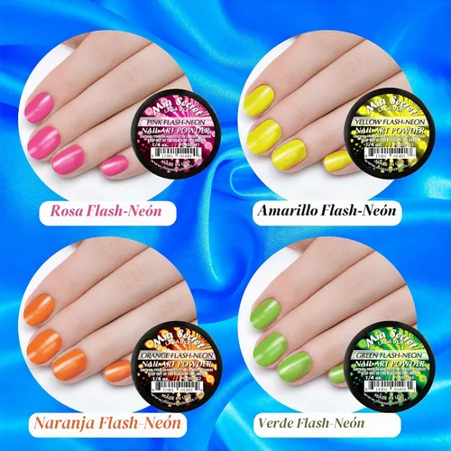 Vista 3 de Mia Secret - Colección de polvo acrílico para uñas, polímero Marry ME, 6 piezas