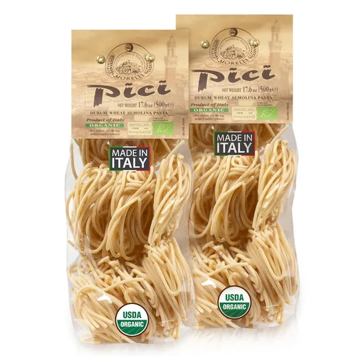 Vista 10 de Morelli Pici Pasta di Toscana - Pasta italiana gourmet - Fideos Pici orgánicos - Nidos de pasta orgánica gruesos fabricados en Italia a partir