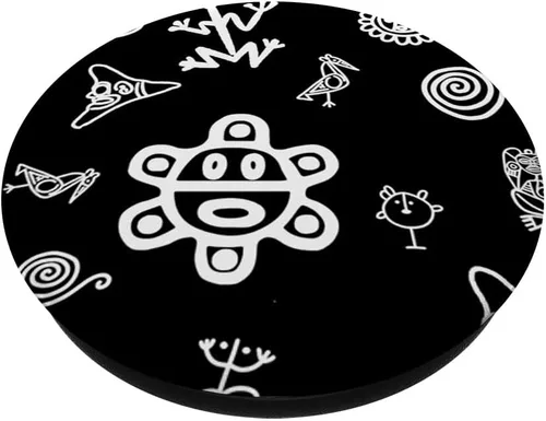 Vista 2 de Simbolos Tainos Tallados Indios de Puerto Rico Boricua Pride PopSockets intercambiables PopGrip