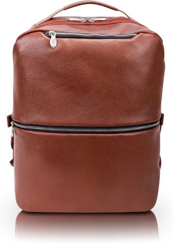 Vista 10 de McKlein U Series East Side Mochila para portátil, cuero negro (18875)