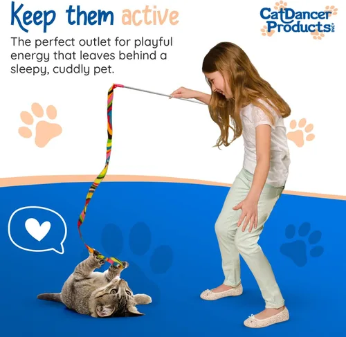 Vista 5 de Varita mágica de juguete para amantes de gatos Cat Dancer, Paquete de 1, Multicolor