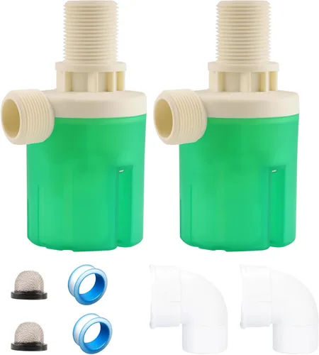 Vista 7 de Válvula automática de control de nivel de agua de 2 piezas, tipo interior, válvula de flotador para tanque de agua, energía solar, maceta
