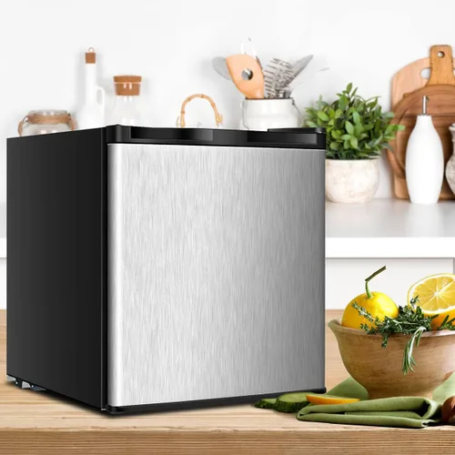 Vista 9 de GOFLAME Refrigerador compacto, mini refrigerador vertical de 1.1 pies cúbicos con puerta reversible y control de termostato ajustable para el hogar