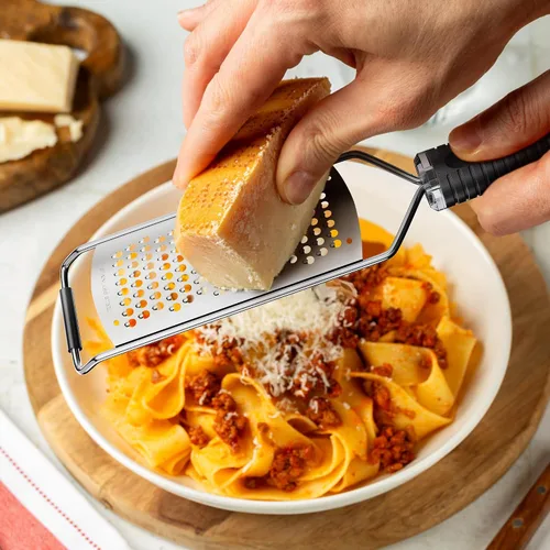 Vista 2 de Rallador de queso con mango antideslizante, ralladores gruesos para cocina, 12 pulgadas