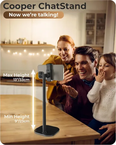 Vista 2 de COOPER ChatStand, soporte ajustable para teléfono celular para escritorio, soporte de teléfono para grabación, soporte para iPhone para filmar