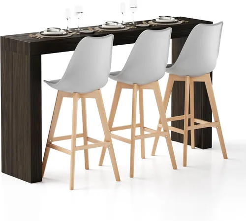 Vista 66 de Mobili Fiver Evolution - Mesa alta de bar de cocina fabricada en Italia Ahorra Espacio, Mesa de altura de mostrador montada en la pared para 1