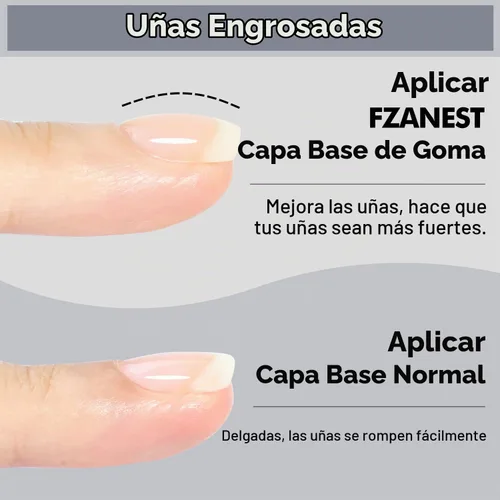 Vista 3 de FZANEST Kit de 2 piezas de gel constructor de base de goma, 0.5 onzas líquidas, 7 en 1, kit de uñas de gel constructor 7 en 1 para reparación