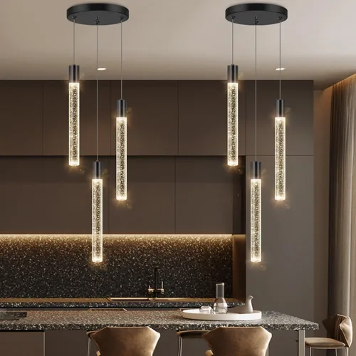 Vista 20 de 3 Packs Pendant Lights for Kitchen Island Independent LED Light Modern Dimmable Lights Pendant Lighting Fixtures for Dining Room Bedroom Hanging