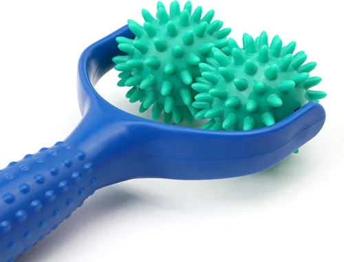 Vista 6 de 2 bolas de masaje de mano con pinchos, compactas y portátiles, herramientas de relajación muscular con mango profundo para aliviar el dolor