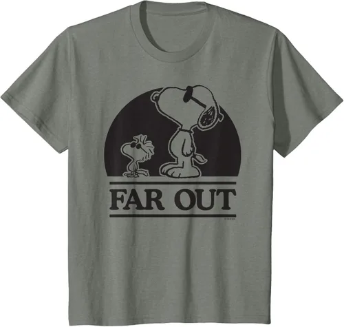 Vista 55 de Peanuts Woodstock 50th Anniversary Far Out Snoopy - Camiseta Blanco