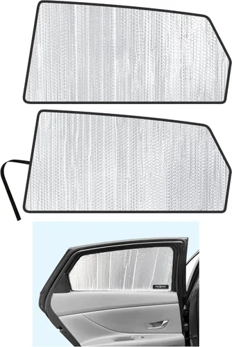 Vista 12 de YelloPro - Parasol para asiento delantero para ventana lateral (juego de 2) ajuste personalizado para Hyundai Elantra Sedan 2021, 2022, 2023, 2024