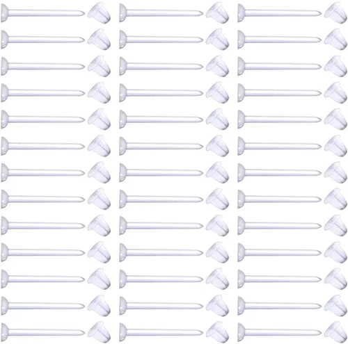 Vista 12 de MODRSA Juego Mixto de Retenedores de Piercing Transparentes para Septum, Pernos de Nariz, Anillos de Labio Flexibles, Anillos de Lengua, Anillos
