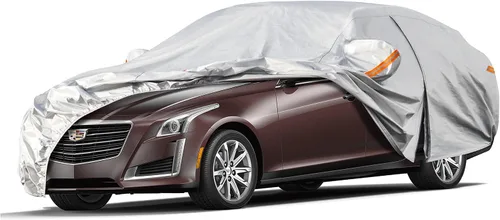 Vista 21 de Kayme Funda de automóvil de 6 capas para Audi A4 Sedan (2011-2023), impermeable para todo tipo de clima, cubierta exterior completa, protección