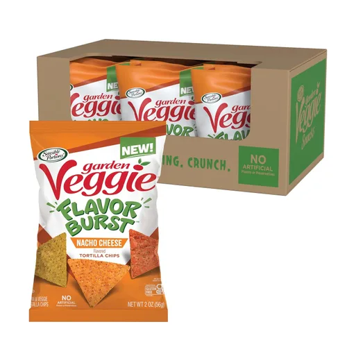 Vista 17 de Sensible Portions Garden Veggie Flavor Burst Tortilla Chips, Nacho, 6 onzas (paquete de 6)