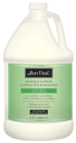 Vista 8 de Loción Bon Vital para masaje de coco, 1 galón, fórmula ligera con aceite de coco fraccionado puro, loción profesional para terapia, hidratante y sin