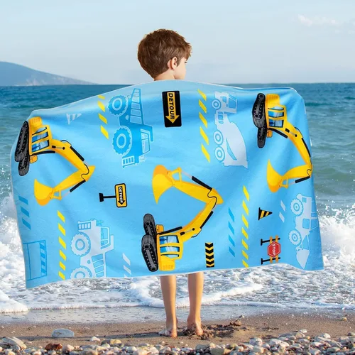 Vista 17 de WERNNSAI Toalla de playa para niños, 30 x 60 pulgadas, Axolotl de secado rápido, sin arena, toalla de playa para niñas, toalla de playa