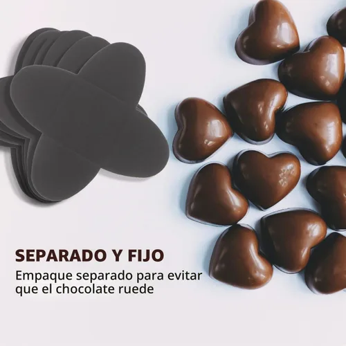 Vista 7 de DOITOOL Papel de envoltura de trufas, 200 piezas de papel de chocolate de Halloween, copas de caramelo, forros de trufas, envoltorios para Negro