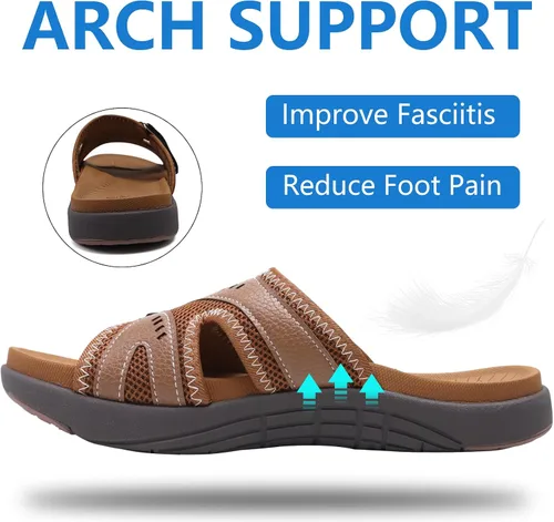Vista 2 de COFACE Sandalias de recuperación deportiva para hombre, fascitis plantar, suaves, ligeras, ortopédicas