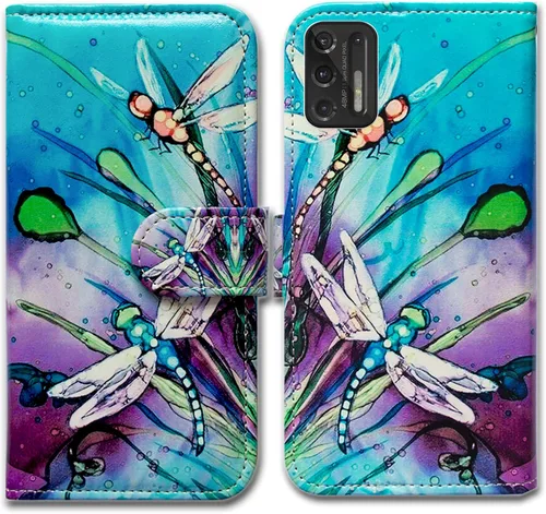 Vista 9 de Bcov Funda para Moto G Stylus 2021, diseño de pájaro negro y verde con función atril
