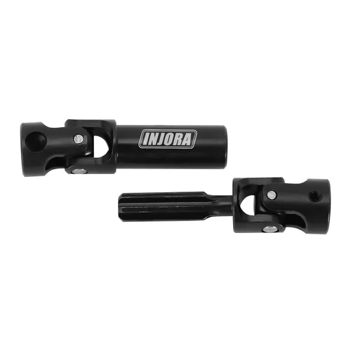 Vista 3 de INJORA Eje de transmisión de acero negro delantero trasero central con orificio en forma de D para TRX4M Defender Bronco 1/18 RC Crawler Upgrade