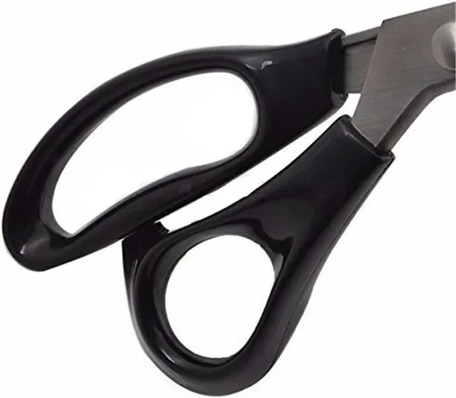 Vista 5 de Tijeras profesionales de costura para costura, tijeras profesionales de acero inoxidable con agarre cómodo, cuchillas dentadas y festoneadas