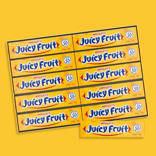 Vista 3 de Juicy Fruit Gum WRIGLEY'S - Goma de mascar a granel, 5 palitos (paquete de 40)