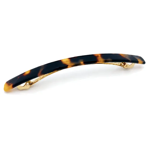 Vista 12 de French Amie Barra larga y delgada color crema, marfil, grande, 4 1/4 pulgadas, acetato de celuloide hecho a mano, pasador automático con cierre