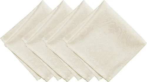 Vista 8 de Elrene Home Fashions Caiden Elegance Servilletas de tela de damasco impermeables, resistentes a las manchas y a las arrugas (juego de 4), 17 x 17