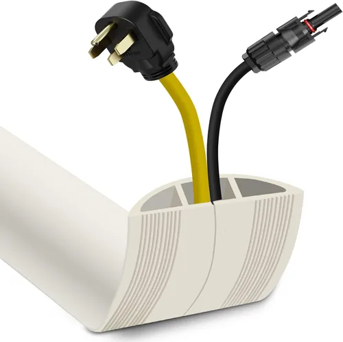 Vista 32 de JAHOMFAI Cubierta para cables de piso 1m de largo, cubiertas para cables en el suelo para proteger los cables y prevenir riesgos de caídas, fácil