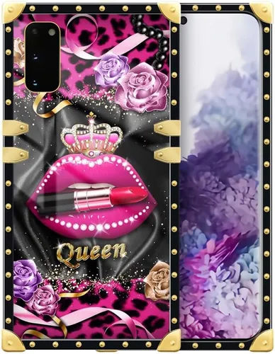 Vista 84 de Funda compatible con Samsung Galaxy S10 4G, TPU suave de lujo y parte trasera de policarbonato duro para niñas y mujeres, funda protectora a prueba