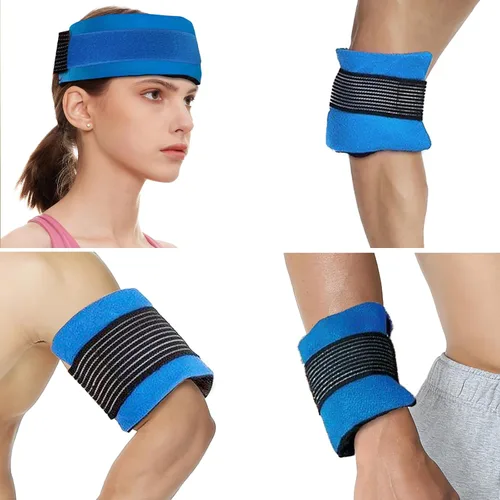 Vista 10 de Bolsas de hielo de gel grandes para lesiones, compresas reutilizables para aliviar el dolor, rehabilitación, paquete de gel de hielo cómodo, terapia