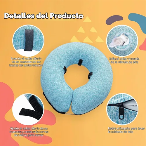 Vista 3 de Big Ant Collar inflable protector para perros y gatos, cono suave para perros después de la cirugía, collar de dona para cuello de perro, collar