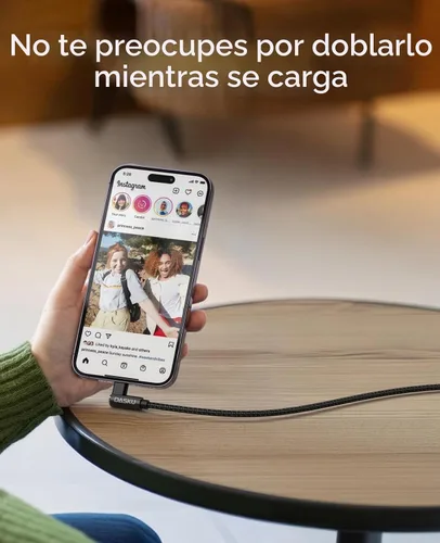Vista 3 de Cable USB a USB C de 90 grados de 60 W, carga rápida de 3 pies, paquete de 2 cables USB A a USB C, cable USB tipo C de ángulo recto para iPhone Negro