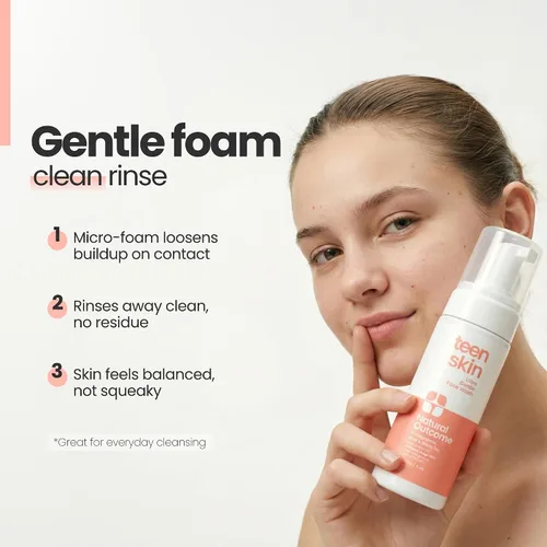 Vista 8 de Natural Outcome Teen Skin - Lavado facial ultra suave para niños, 5 onzas