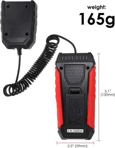 Vista 7 de Medidor de luz digital Lux Medidor de luz de mano con sensor giratorio de 360 grados, pantalla LCD de 4 dígitos, rango de medición de 0 a 200,000