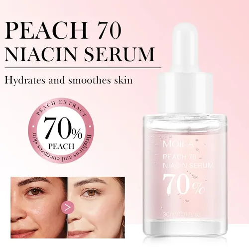 Vista 2 de Peach 70 - Suero de niacinamida, suero facial hidratante, suero facial para piel grasa, limpieza diaria para mujeres (1.0 fl oz)