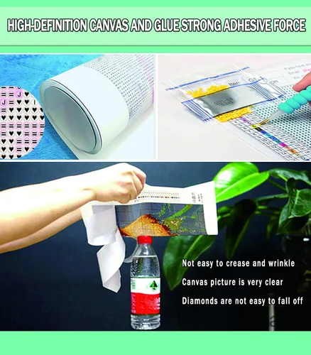 Vista 5 de Kits de pintura de diamantes para adultos, arte de diamantes de imitación, arte de Halloween, lienzo HD para bricolaje, taladro completo 5D