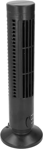Vista 4 de Bladeless Tower Fan USB Connectivity ABS Desktop Cooling Fan 2 Black