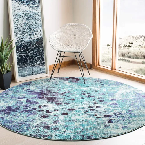 Vista 45 de SAFAVIEH Colección Madison - Alfombra de pasillo, 2'2" x 6', color fucsia y oro, diseño bohemio abstracto envejecido, no desprende pelusa y fácil