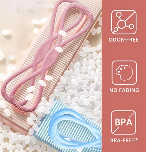 Vista 5 de Figura 8 bandas de resistencia para mujeres y hombres – Cuerda de tracción de silicona de 15 libras para entrenamiento de hombros, espalda y brazos