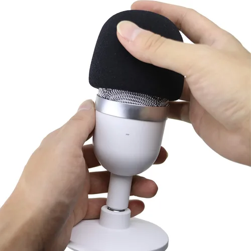 Vista 5 de YOUSHARES Razer Seiren Mini Pop Filter - Funda de espuma para parabrisas compatible con Razer Seiren Mini Micrófono de Streaming para bloquear