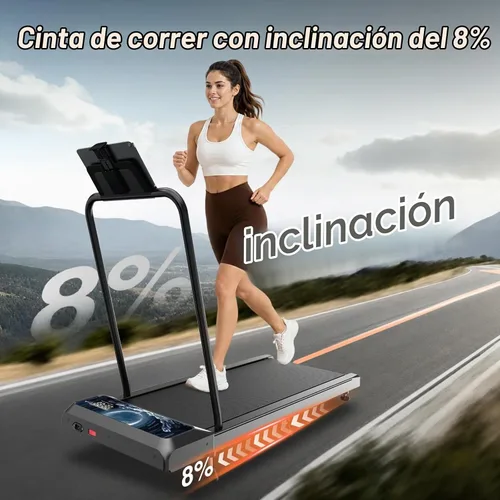 Vista 8 de Walking Treadmill Pad with Adjustable 8% Incline and Handle Bar for Home Walking Treadmill Pad