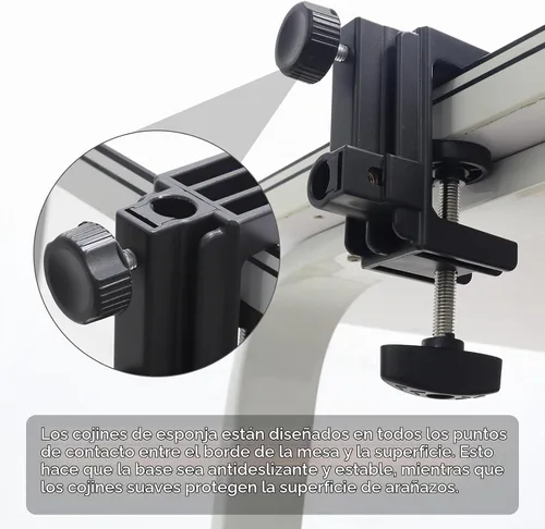 Vista 2 de Abrazadera de escritorio, soporte de plástico, soporte de base de abrazadera en C, abrazadera de montaje de mesa, soporte de montaje de luz clip