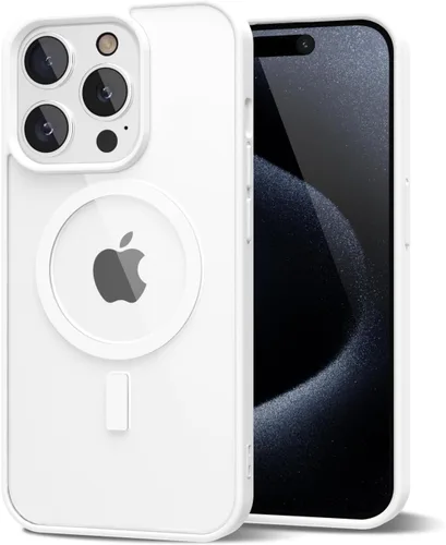 Vista 220 de oakxco Funda magnética transparente compatible con Magsafe, bonita funda delgada y transparente de poliuretano termoplástico no amarillenta, carcasa