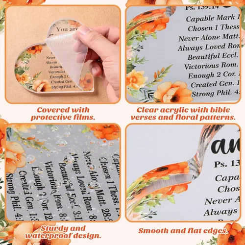 Vista 7 de Jetec Regalos de acrílico inspiradores de graduación para mujeres, ella, versículos cristianos de la Biblia 2026, regalos religiosos, decoración
