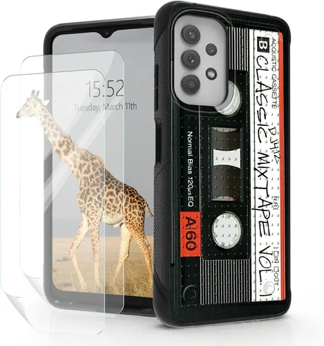 Vista 23 de Funda para Samsung Galaxy A23 Galaxy A13 4G/5G, Galaxy A04, Galaxy A04S, Galaxy A32 5G, con 2 protectores de pantalla, funda protectora de doble