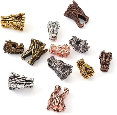Vista 5 de Megapet - Cuentas espaciadoras de plata antigua estilo tibetano para fabricación de joyas, Metal