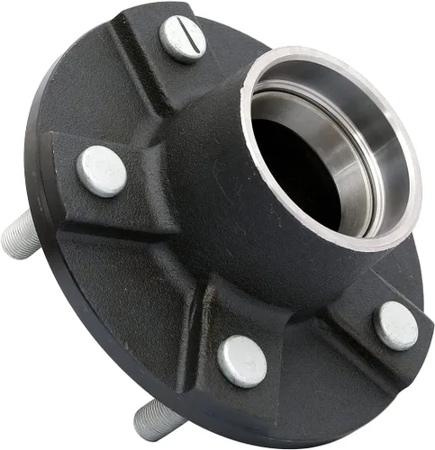 Vista 7 de Conjunto de cubo de remolque circular de 5 pernos en 5 pulgadas, apto para eje de 3,500 libras, con husillo cónico y rodamientos de 1-3/8 a 1-1/16