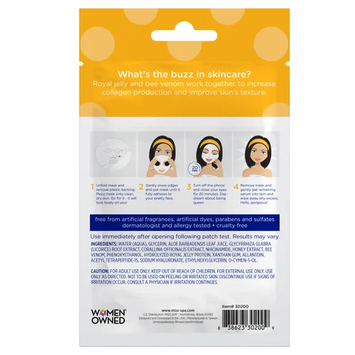Vista 7 de MISS SPA Mascarillas faciales para el cuidado de la piel, veneno de abeja, cuidado de la piel antienvejecimiento para mujeres, mascarilla facial