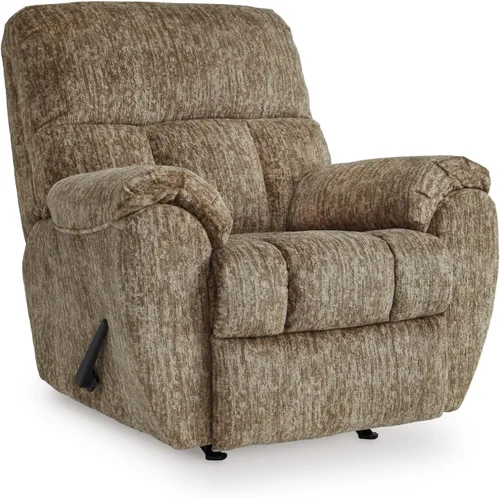 Vista 12 de Signature Design by Ashley Rampant Sillón Mecedora Reclinable Casual Manual con Brazos Acolchados, Marrón Oscuro Chocolate